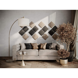 Decorative fabric velvet panels «Square Velvex»