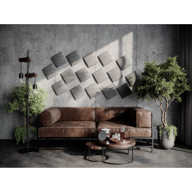 Decorative fabric velvet panels «Square Velvex»