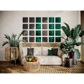 Decorative fabric velvet panels «Square Velvex»