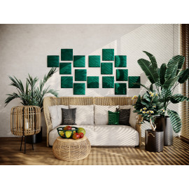 Decorative fabric velvet panels «Square Velvex»