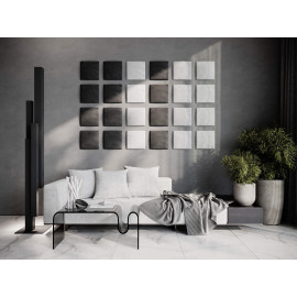 Decorative fabric velvet panels «Square Velvex»