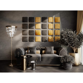 Decorative fabric velvet panels «Square Velvex»