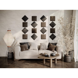 Decorative fabric velvet panels «Square Velvex»