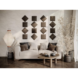 Decorative fabric velvet panels «Square Velvex»