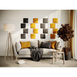 Decorative fabric velvet panels «Square Velvex»