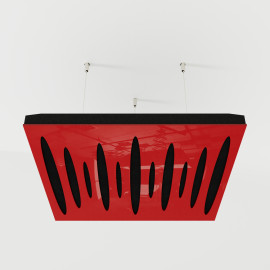 Acoustic Ceiling Panels «Pulsar-F» Red Gloss
