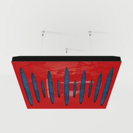 Acoustic Ceiling Panels «Pulsar-F» Red Gloss