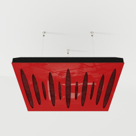 Acoustic Ceiling Panels «Pulsar-F» Red Gloss