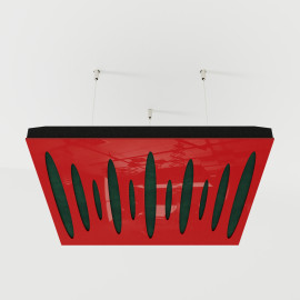Acoustic Ceiling Panels «Pulsar-F» Red Gloss