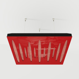 Acoustic Ceiling Panels «Pulsar-F» Red Gloss