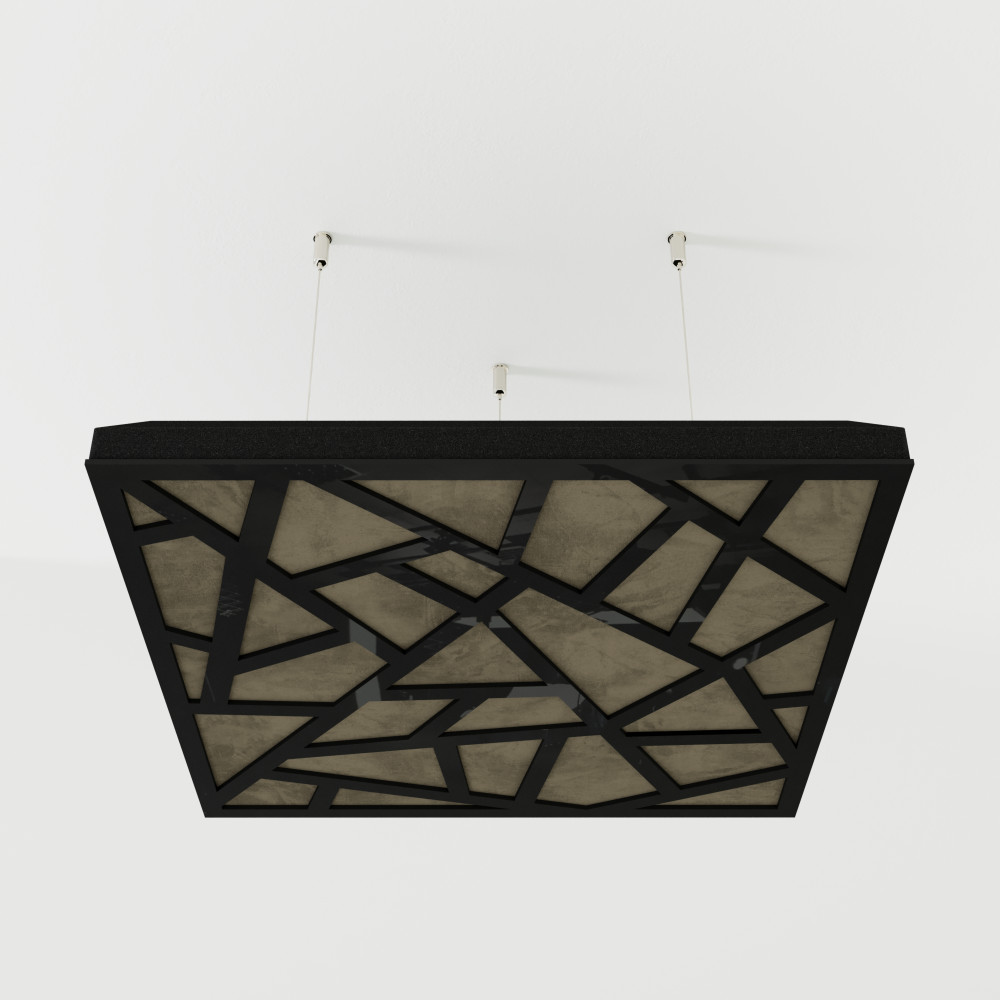 Acoustic Ceiling Panels «Skyross-F» Black Gloss