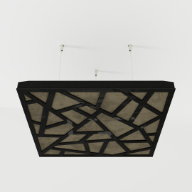 Acoustic Ceiling Panels «Skyross-F» Black Gloss