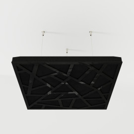 Acoustic Ceiling Panels «Skyross-F» Black Gloss