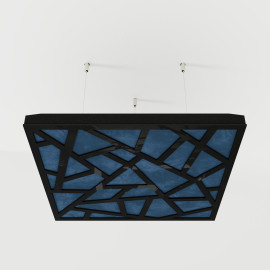 Acoustic Ceiling Panels «Skyross-F» Black Gloss