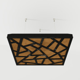 Acoustic Ceiling Panels «Skyross-F» Black Gloss