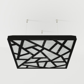 Acoustic Ceiling Panels «Skyross-F» Black Gloss