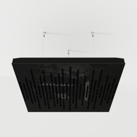 Acoustic Ceiling Panels «Wave-F» Black Gloss