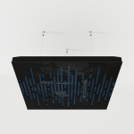 Acoustic Ceiling Panels «Wave-F» Black Gloss