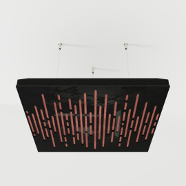 Acoustic Ceiling Panels «Wave-F» Black Gloss