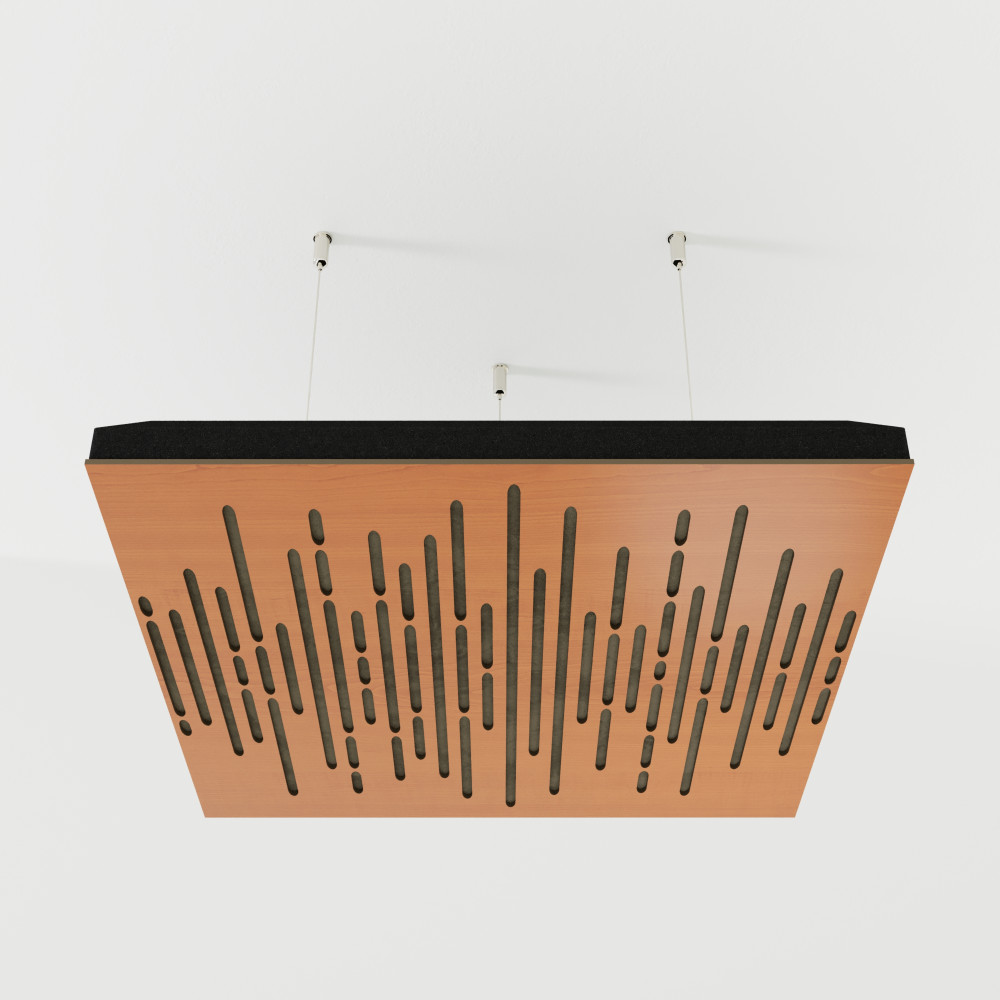 Acoustic Ceiling Panels «Wave-F» Cherry
