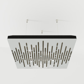 Acoustic Ceiling Panels «Wave-F» White Gloss