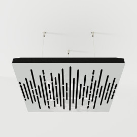 Acoustic Ceiling Panels «Wave-F» White Gloss