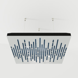 Acoustic Ceiling Panels «Wave-F» White Gloss