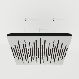 Acoustic Ceiling Panels «Wave-F» White Gloss