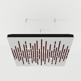 Acoustic Ceiling Panels «Wave-F» White Gloss