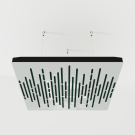 Acoustic Ceiling Panels «Wave-F» White Gloss