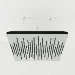 Acoustic Ceiling Panels «Wave-F» White Gloss