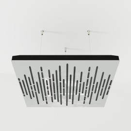 Acoustic Ceiling Panels «Wave-F» White Gloss