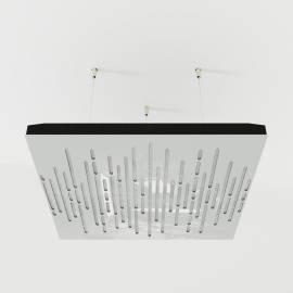 Acoustic Ceiling Panels «Wave-F» White Gloss