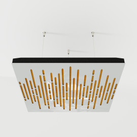 Acoustic Ceiling Panels «Wave-F» White Gloss