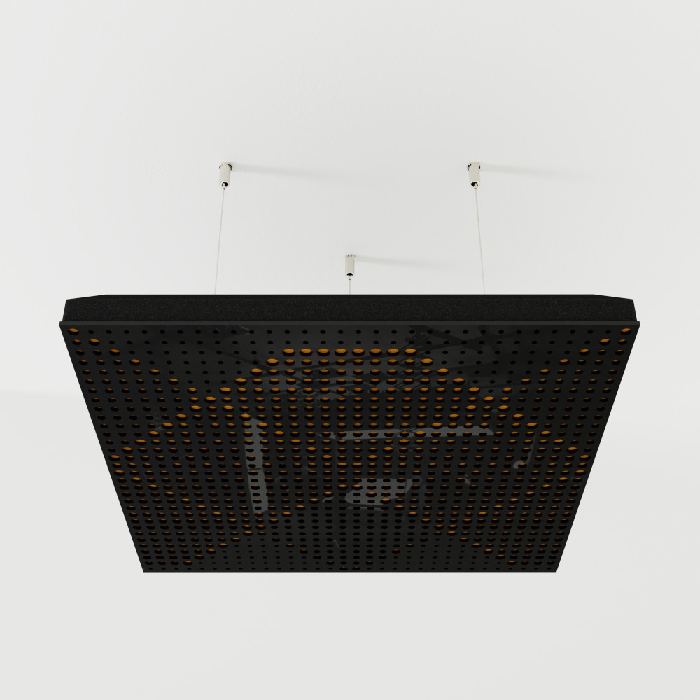 Acoustic Ceiling Panels «Wilds-F» Black Gloss