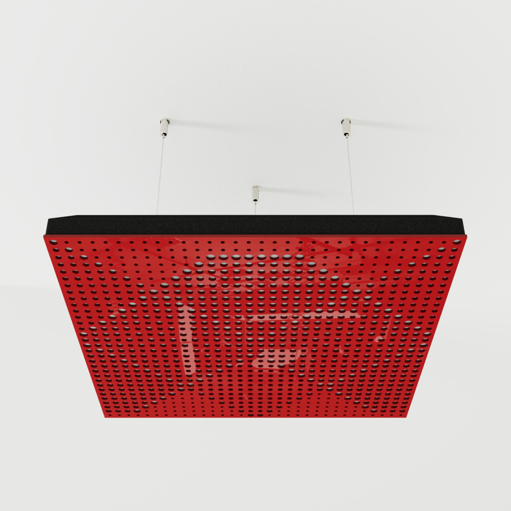 Acoustic Ceiling Panels «Wilds-F» Red Gloss
