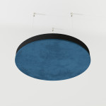 Acoustic Ceiling Panels Velvet Fabric «CIRCLES-Cinematic» with mounting kit