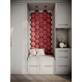 Decorative fabric velvet panels hallway «Hexagon»