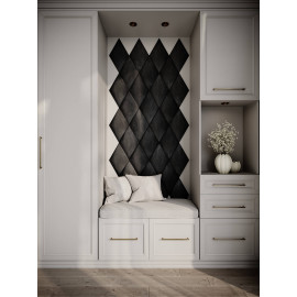 Decorative fabric velvet panels hallway «Rhombus»