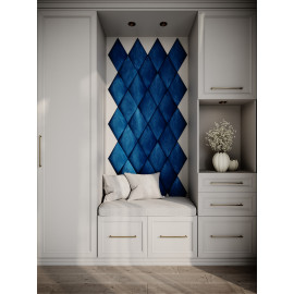 Decorative fabric velvet panels hallway «Rhombus»