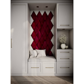 Decorative fabric velvet panels hallway «Rhombus»
