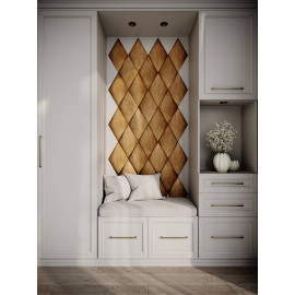 Decorative fabric velvet panels hallway «Rhombus»