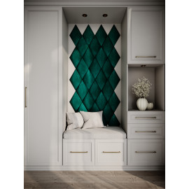 Decorative fabric velvet panels hallway «Rhombus»