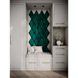 Decorative fabric velvet panels hallway «Rhombus»