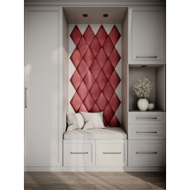 Decorative fabric velvet panels hallway «Rhombus»