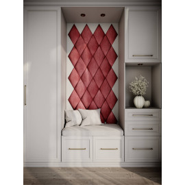 Decorative fabric velvet panels hallway «Rhombus»