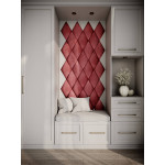 Decorative fabric velvet panels hallway «Rhombus»