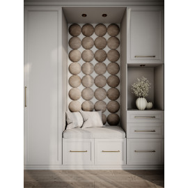 Decorative fabric velvet panels hallway «Round»