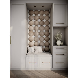 Decorative fabric velvet panels hallway «Round»