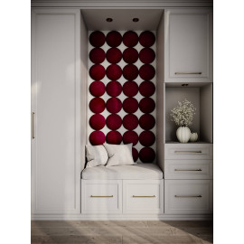 Decorative fabric velvet panels hallway «Round»